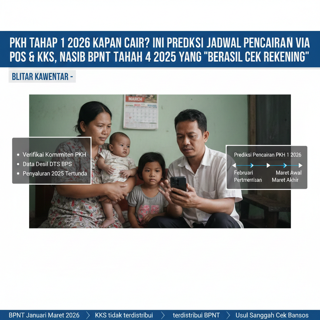 PKH Tahap 1 2026 Kapan Cair? Ini Prediksi Jadwal Pencairan via Pos & KKS, Plus Nasib BPNT Tahap 4 2025 yang &ldquo;Berhasil Cek Rekening&rdquo;