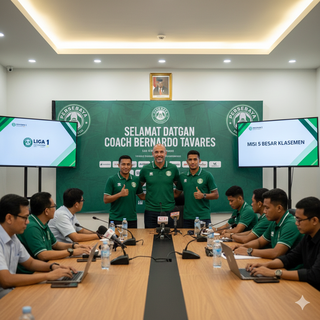 Update Bursa Transfer Liga 1: Bernardo Tavares resmi ke Persebaya! Bruno Moreira & Rivera kembali, misi bangkit Bajul Ijo dimulai di 2026.