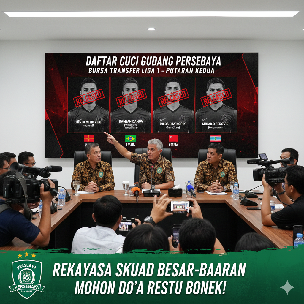 Update Bursa Transfer Liga 1: Persebaya Surabaya cuci gudang! Risto Mitrevski hingga Leo Lelis masuk daftar lepas demi target papan atas.