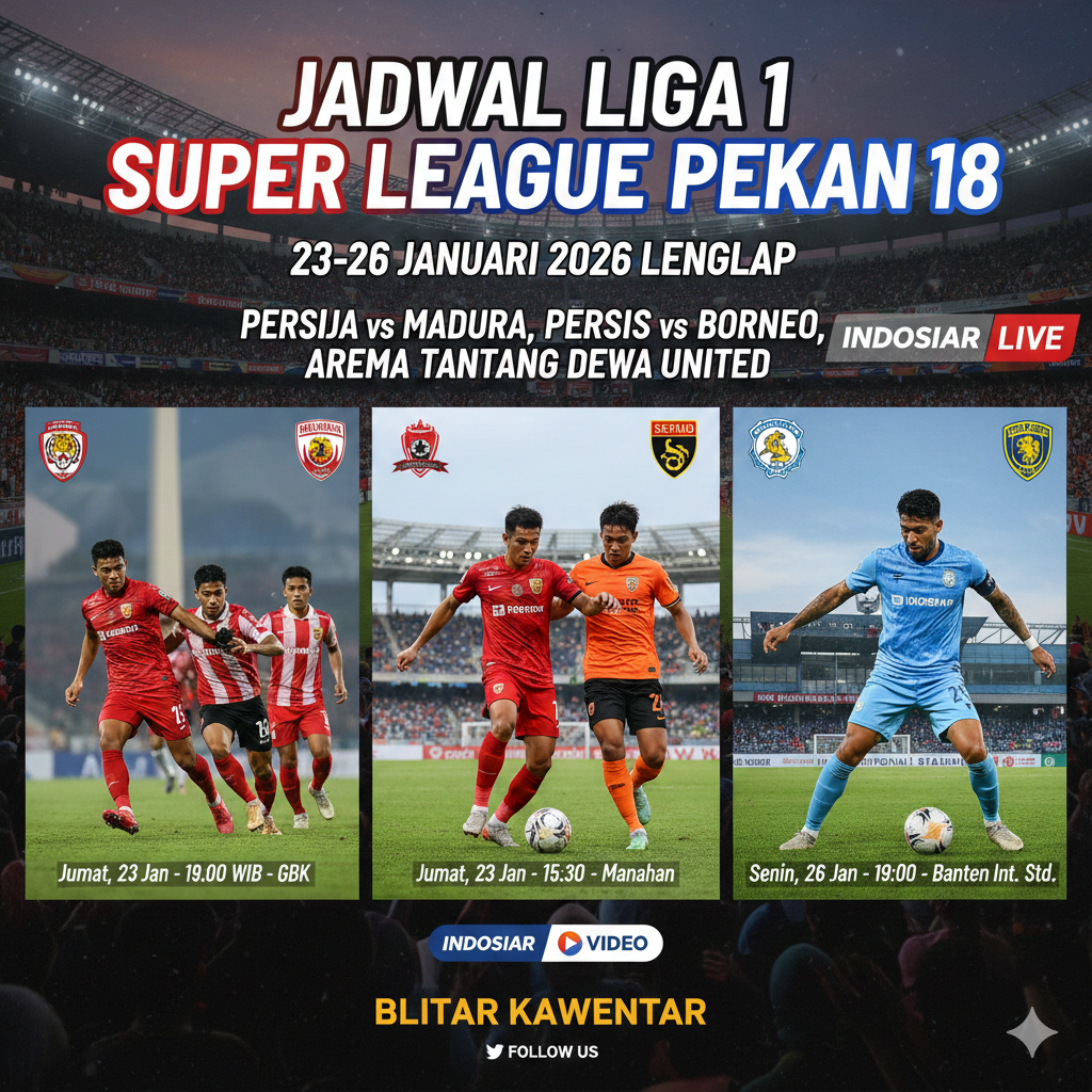 Jadwal Liga 2 Indonesia Pekan 17 23-25 Januari 2026 Lengkap: Big Match Persipura vs PSS, Persiba Tantang Barito Putra, Live Streaming di Sini