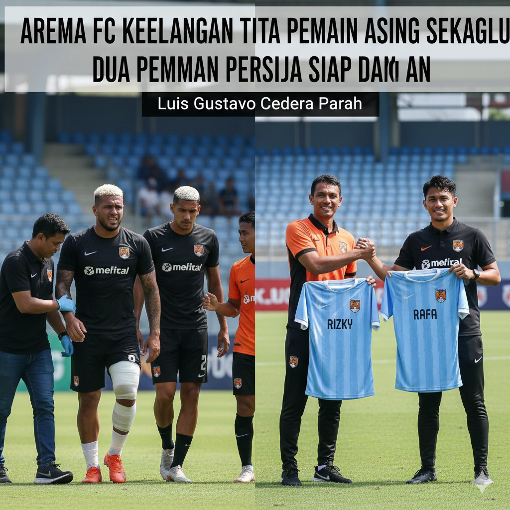 Arema FC Kehilangan Tiga Pemain Asing Sekaligus, Luis Gustavo Cedera Parah, Dua Pemain Persija Siap Datang di Putaran Kedua