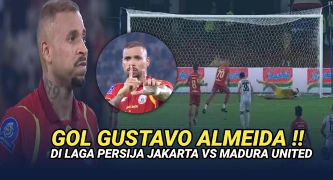 Gustavo Almeida penalti Persija Jakarta jadi penentu kemenangan atas Madura United usai dijatuhkan di kotak terlarang.