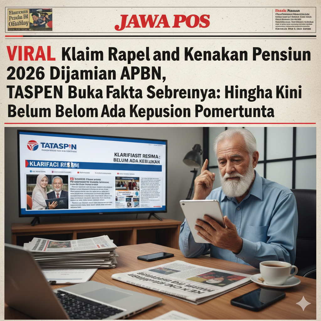Viral Klaim Rapel dan Kenaikan Pensiun Cair Otomatis ke Rekening, TASPEN Tegaskan Fakta: Hingga Kini Belum Ada Keputusan Pemerintah
