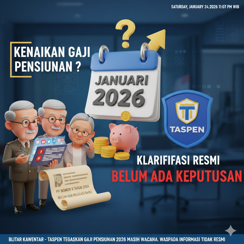 Kejutan Gaji Pensiunan 2026 Ramai Dibahas, Kenaikan Gaji Pensiunan 2026 Benarkah Segera Diputuskan? Ini Klarifikasi Resmi TASPEN