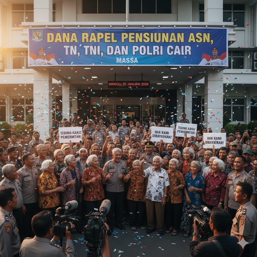 Dana Rapel Pensiunan ASN, TNI, dan Polri Cair Massa