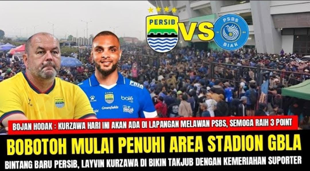 Viking dan Bobotoh padati GBLA, Levin Kurzawa takjub atmosfer Persib jelang laga panas kontra PSBS Biak di BRI Super League.