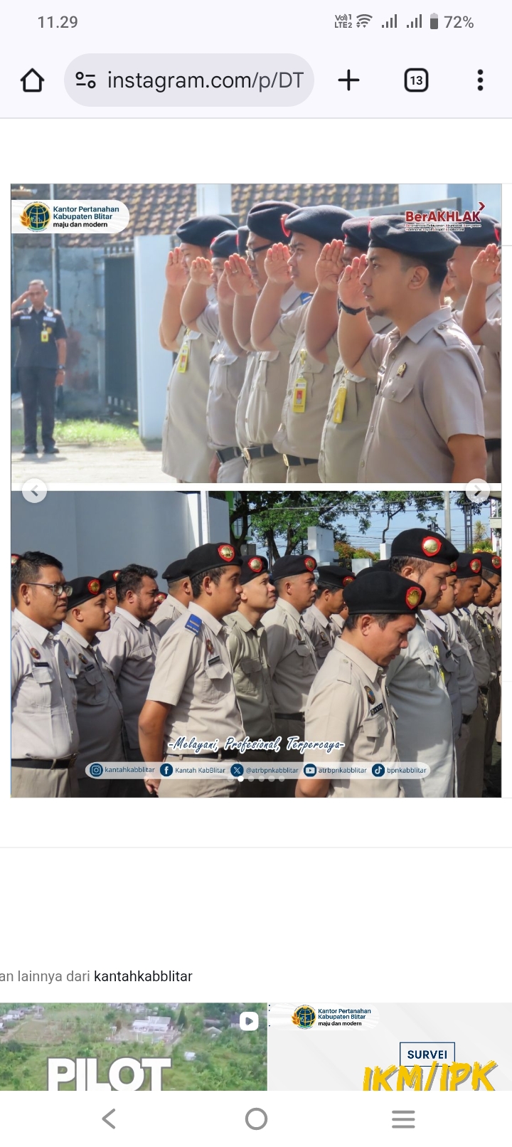 Apel Pagi Kantor Pertanahan Kabupaten Blitar Tekankan Peningkatan Kinerja PTSL 2026