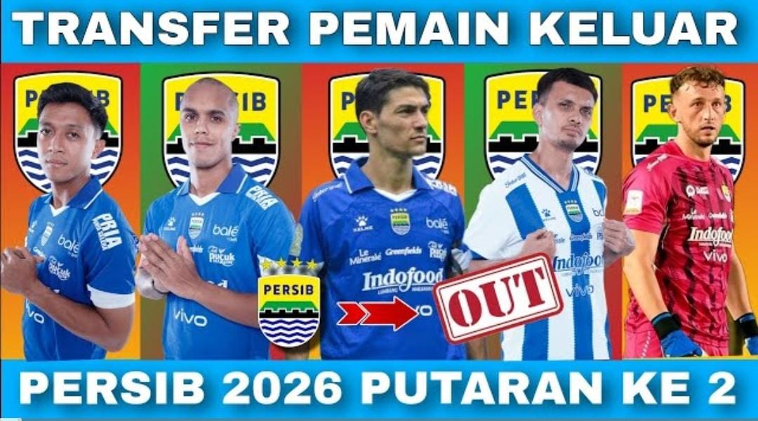 Transfer pemain Persib Bandung putaran kedua 2026: Marsilio dicoret, Barba resmi out, Febri Haryadi dirumorkan ke Persis Solo.
