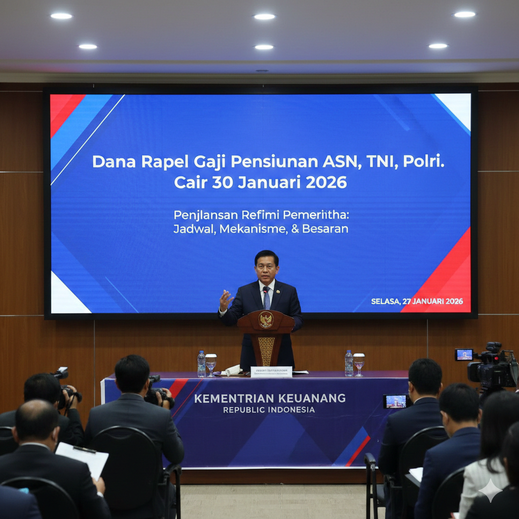Dana Rapel Gaji Pensiunan ASN, TNI, Polri Cair 30 Januari 2026.