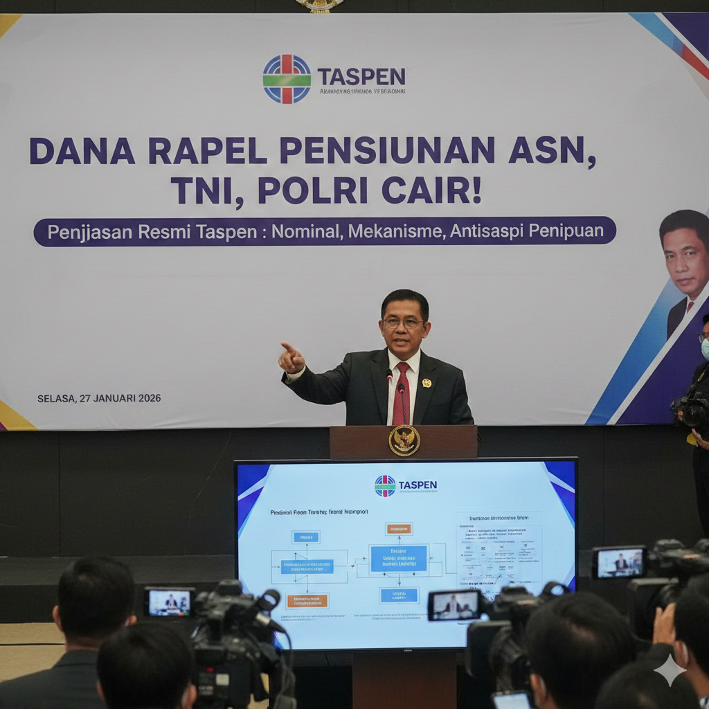 Dana Rapel Pensiunan ASN, TNI, Polri Cair! Ini Penjelasan Resmi Taspen Soal Nominal, Mekanisme, dan Antisipasi Penipuan