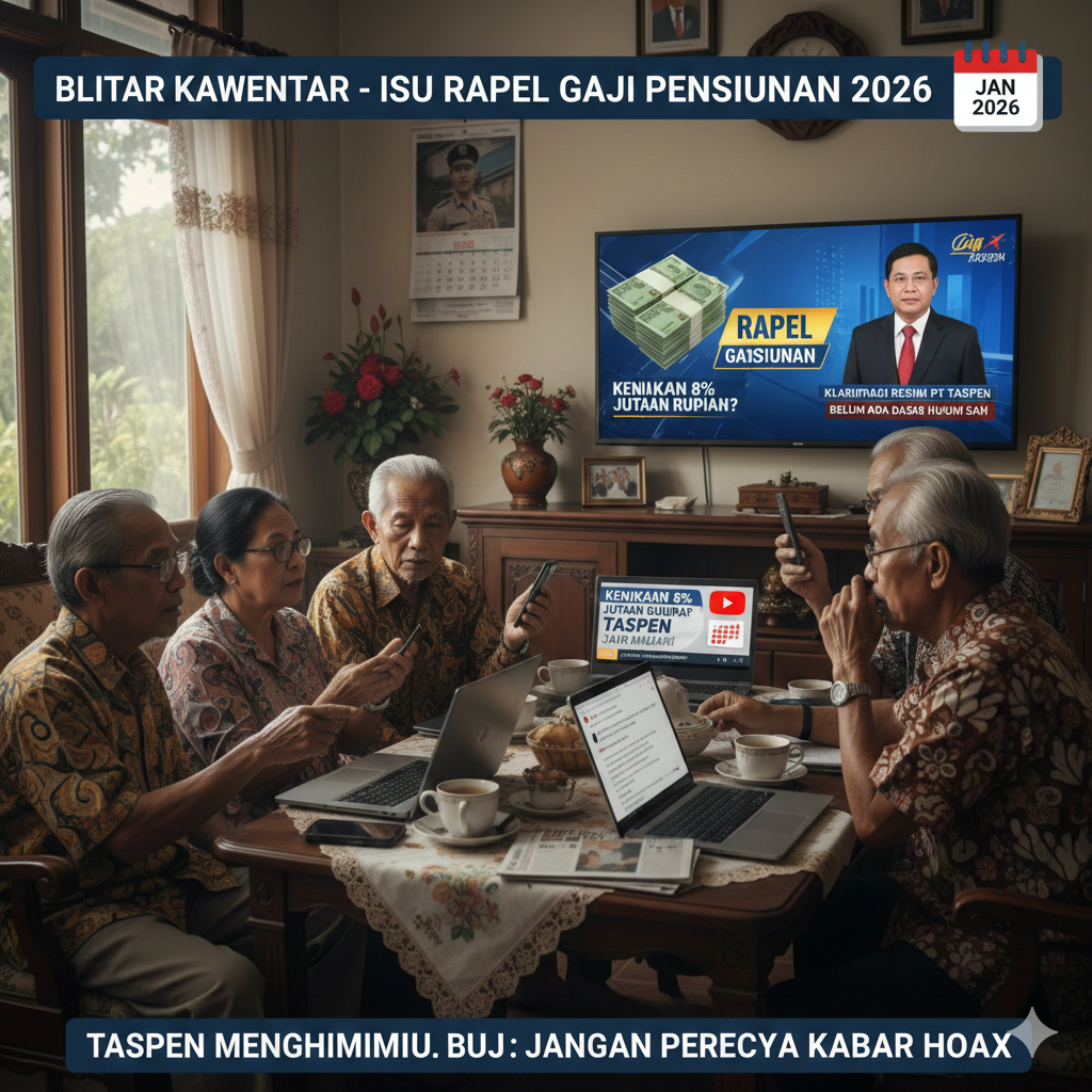 Isu Rapel Gaji Pensiunan 2026 Disebut Cair Januari, Ini Klarifikasi Resmi Taspen soal Fakta Sebenarnya
