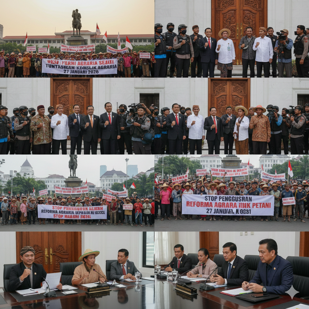 Aksi Unjuk Rasa Hari Tani Nasional Berujung Hasil, Ribuan Petani Masuk DPR RI, Reformasi Agraria dan Lahan Jadi Tuntutan Utama