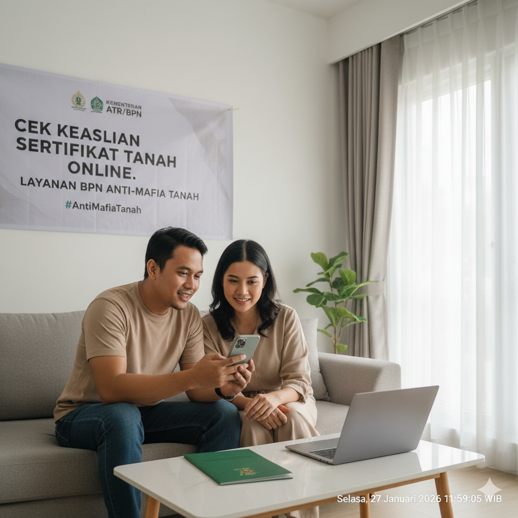 Cek keaslian sertifikat tanah online kini makin mudah dan gratis via aplikasi Sentuh Tanahku atau situs resmi BPN. Hindari mafia tanah sekarang juga!