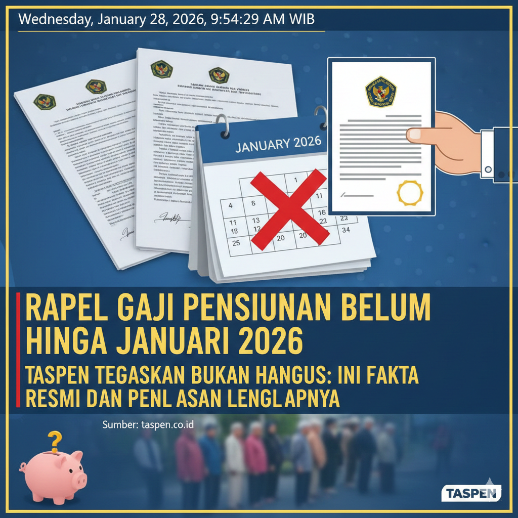 Rapel Gaji Pensiunan Belum Cair hingga Januari 2026.