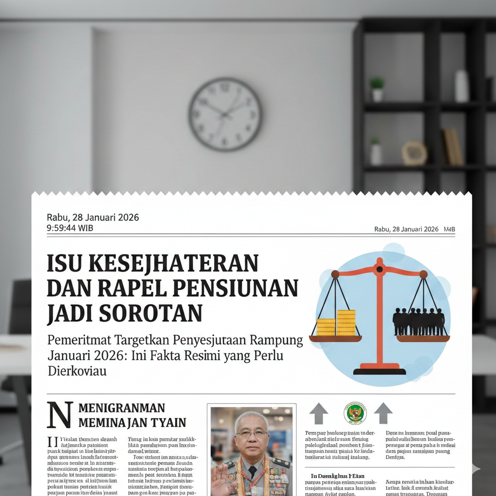 Isu Kesejahteraan dan Rapel Pensiunan Jadi Sorotan, Pemerintah Targetkan Penyesuaian Rampung Januari 2026