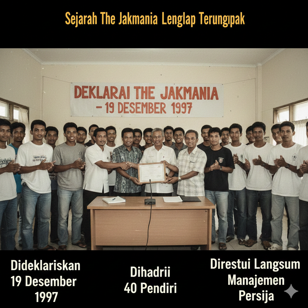 Sejarah The Jakmania Lengkap Terungkap: Dideklarasikan 19 Desember 1997, Dihadiri 40 Pendiri, dan Direstui Langsung Manajemen Persija
