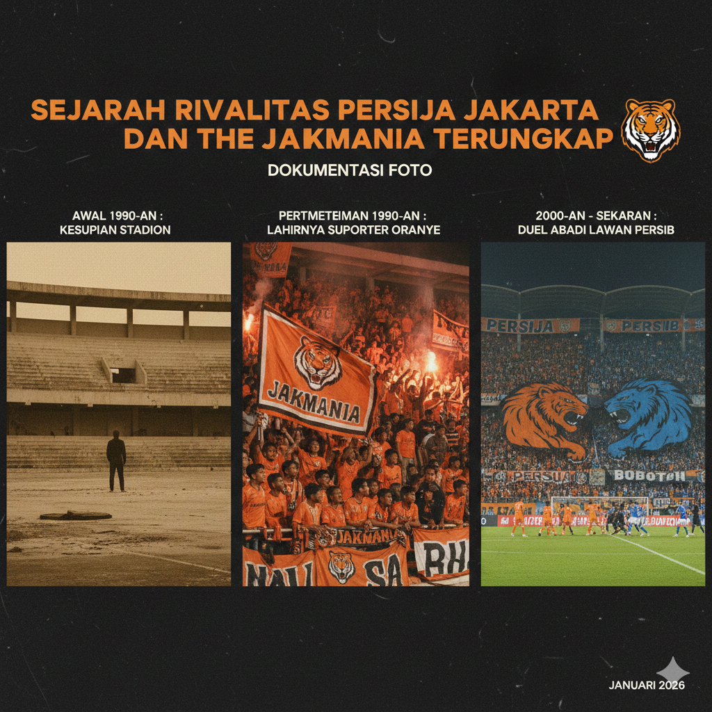 Sejarah Rivalitas Persija Jakarta dan The Jakmania Terungkap: Dari Kesepian Stadion, Lahirnya Suporter Oranye, hingga Panasnya Duel Abadi Lawan Persib