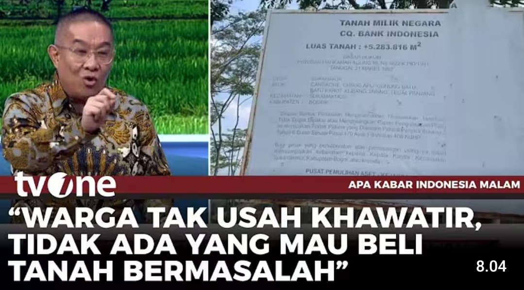 Tanah kas desa disita gegara agunan bank bikin warga Sukaharja resah. Menteri Desa desak Kejaksaan coret aset dan buka blokir lahan.