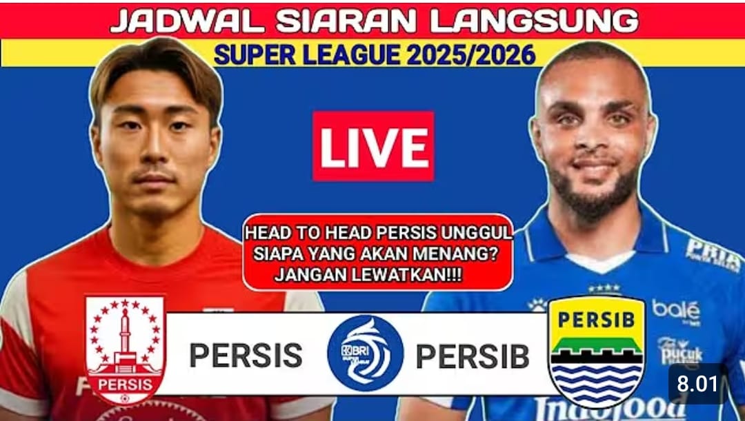 Persis Solo vs Persib Bandung di pekan ke-19 BRI Super League: jadwal, head to head, klasemen, top skor, dan prediksi skor terbaru.