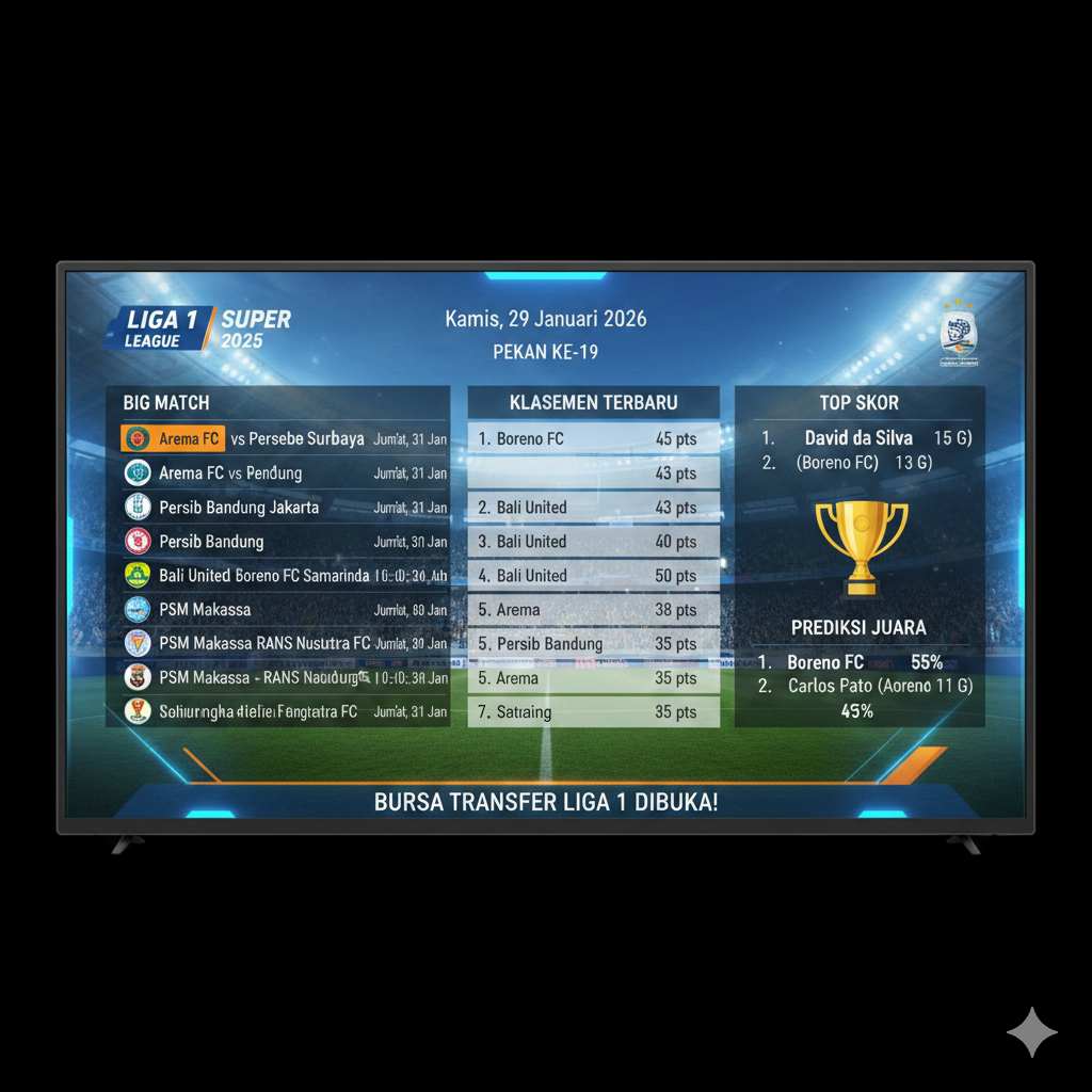 Jadwal PR Super League 2026 pekan ke-19 resmi dirilis dan menjadi sorotan pecinta sepak bola nasional.