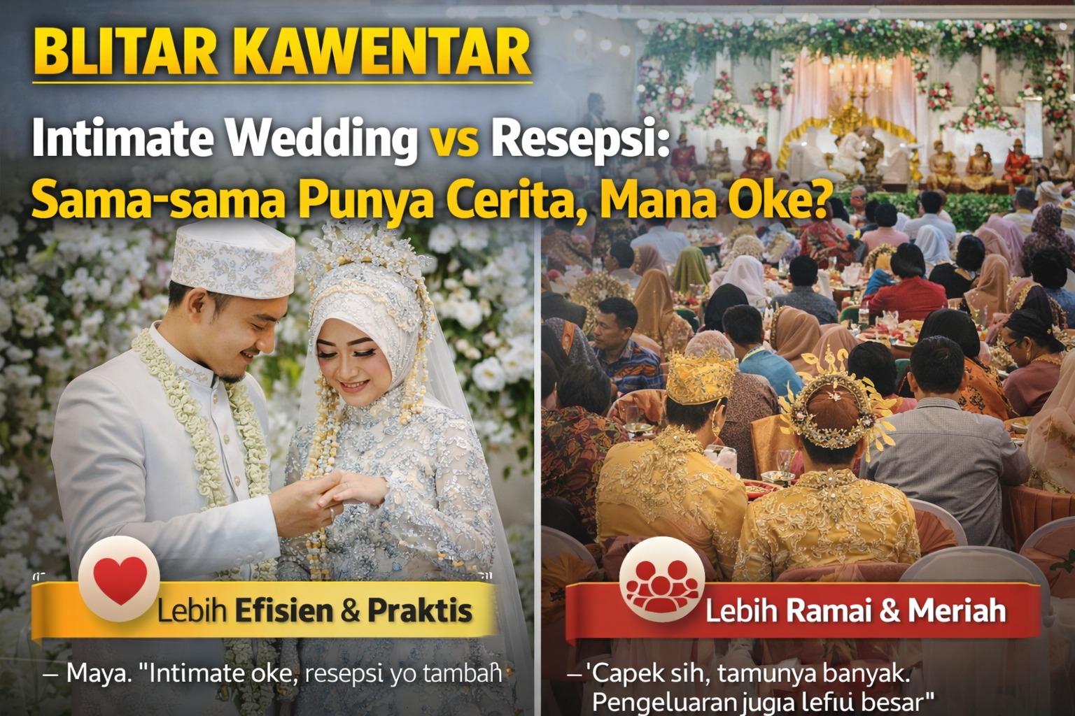 Lebih Praktis, Cepat Selesai & Nggak Ribet Intimate Wedding Jadi Pilihan Sangat Rasional