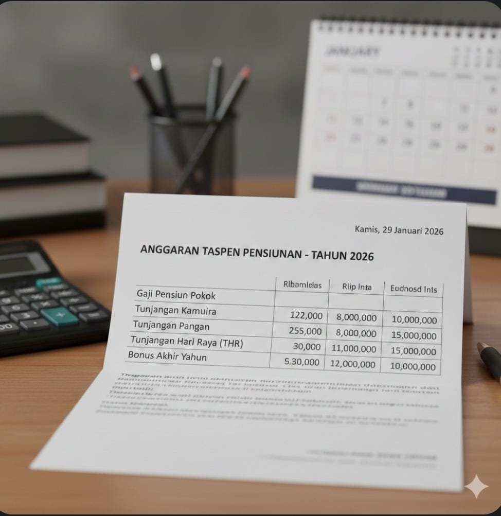 Isu rapelan 12 bulan dan kenaikan gaji 30 Januari 2026 viral. TASPEN menegaskan belum ada keputusan resmi soal rapelan pensiunan.