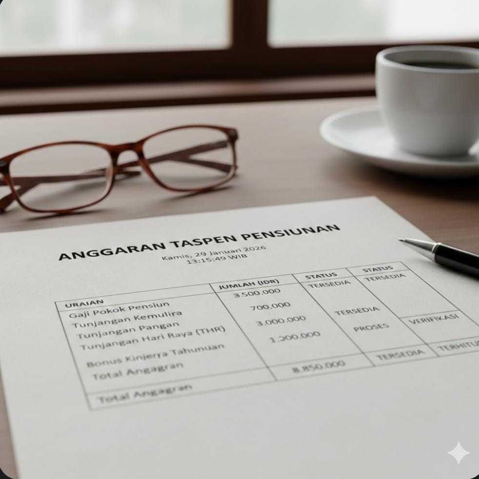 Rapel gaji pensiunan disebut sudah cair dan resmi. TASPEN Kediri menegaskan belum ada keputusan pemerintah soal kenaikan pensiun.