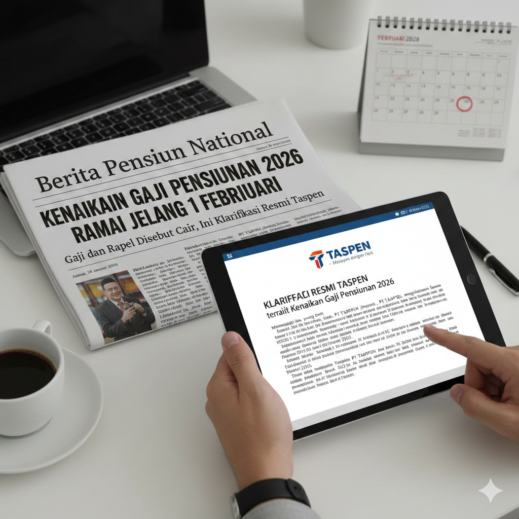 Kenaikan Gaji Pensiunan 2026 Ramai Jelang 1 Februari, Gaji dan Rapel Disebut Cair, Ini Klarifikasi Resmi Taspen