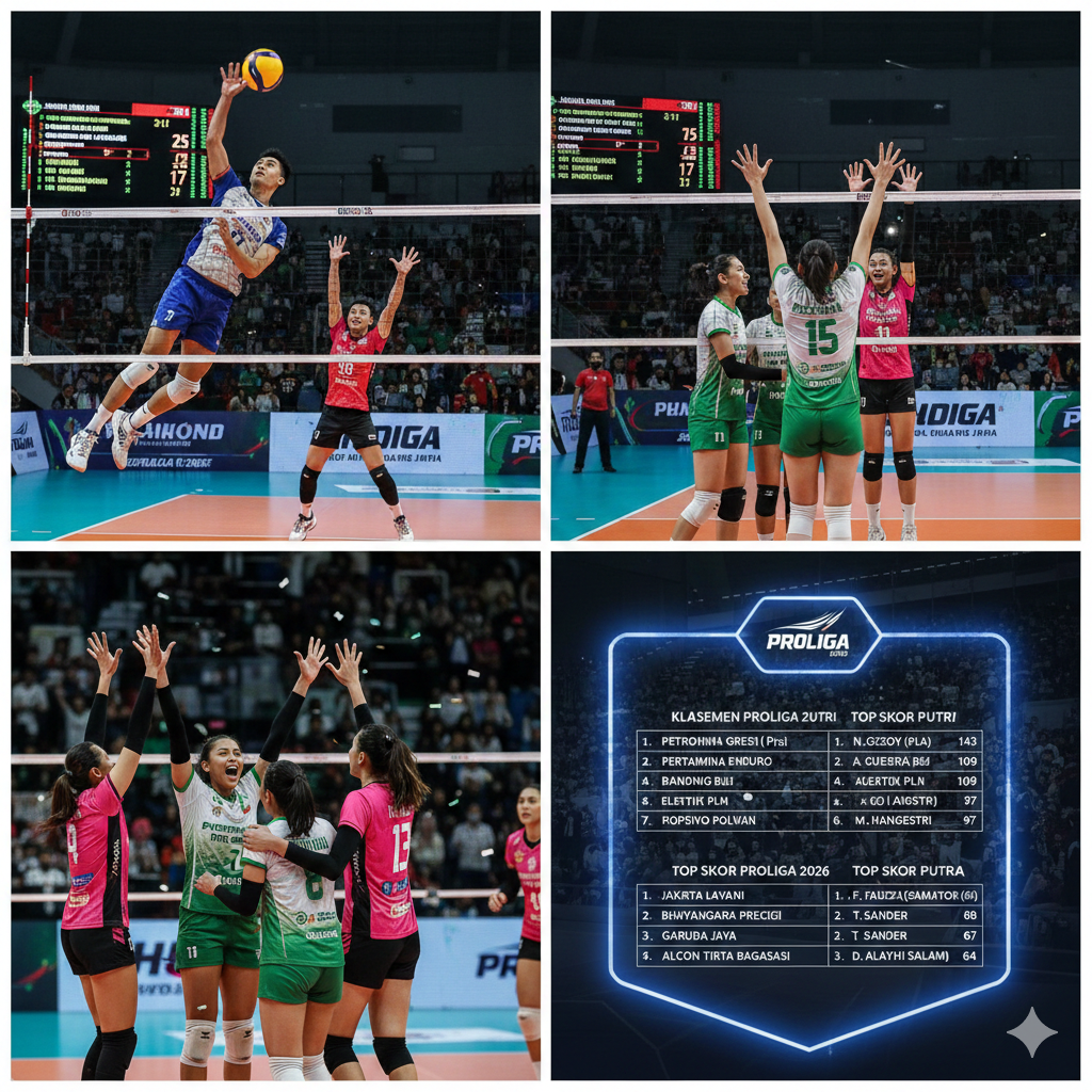 Hasil Proliga 2026 Terlengkap: Samator Menang Telak, Petrokimia Gresik Puncaki Klasemen, Ini Update Top Skor dan Jadwal Pekan Keempat