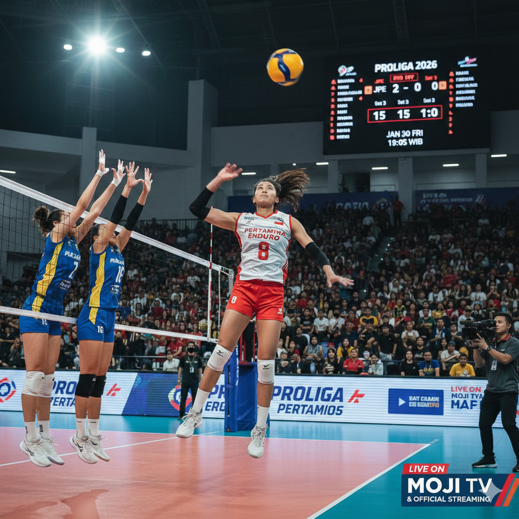 Jam Tayang Berubah! Ini Jadwal Siaran Langsung Jakarta Pertamina Enduro vs Medan Falcons di Proliga 2026, Megawati Hangestri Starter