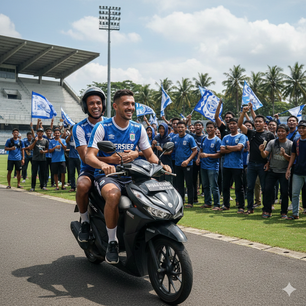 Levin Kurzawa Persib Bandung Langsung Curi Perhatian, Datang Naik Motor Bareng Ofisial, Teja Paku Alam Akui Efek Besar di Lini Belakang Maung Bandung