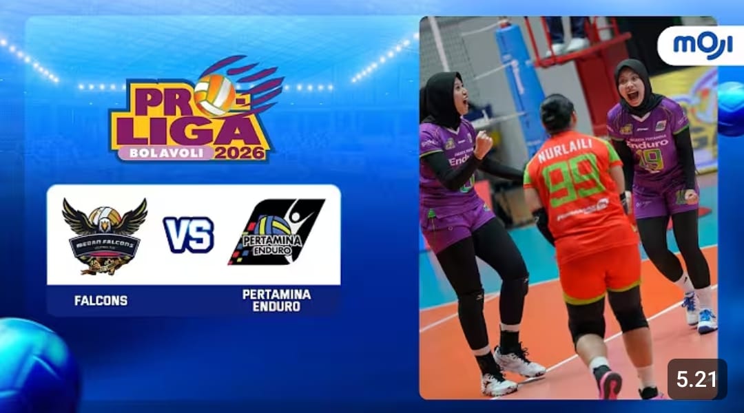 Hasil Proliga 2026: Pertamina Enduro kalahkan Falcons 3-0 lewat defense solid, peluang lolos makin terbuka lebar.
