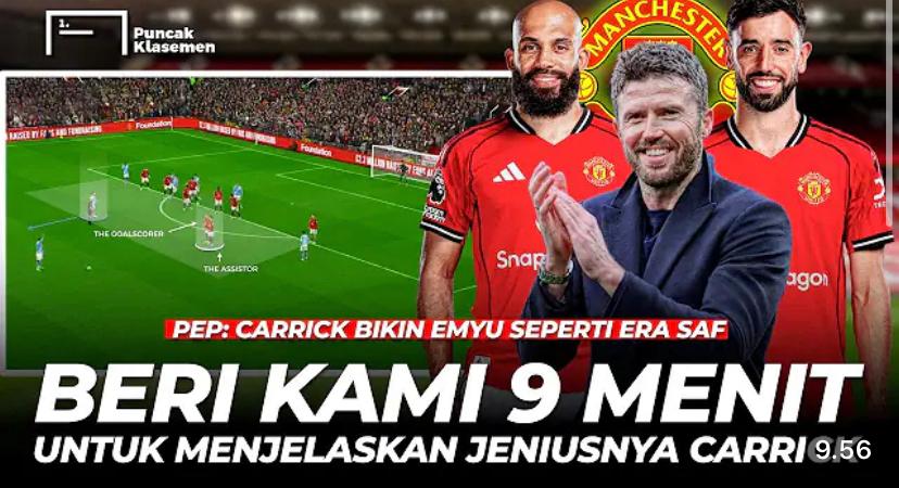 Manchester United hancurkan Manchester City, Michael Carrick pimpin tim dengan brilian, Bruno Fernandez & Patrick Dorgu tampil gemilang.