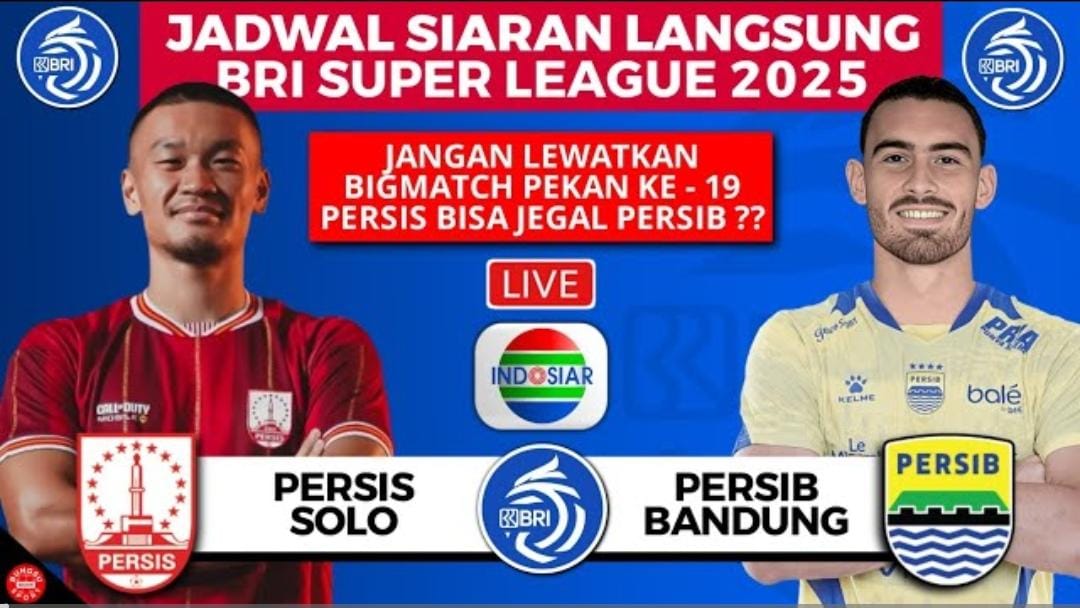 Persis Solo vs Persib Bandung di BRI Super League 2025&ndash;2026 pekan ke-19. Head to head, klasemen, dan jadwal tayang lengkap.