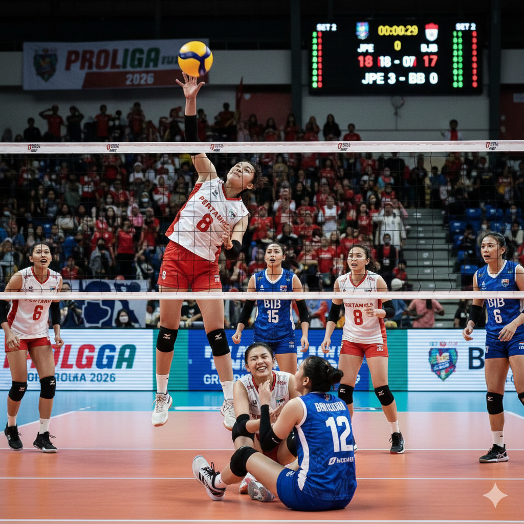 Spike Megawati Hangestri Bikin Ngeri! Sonali Cidrao Jadi Korban, Jakarta Pertamina Enduro Libas Bandung BJB 3-0 di Proliga 2026