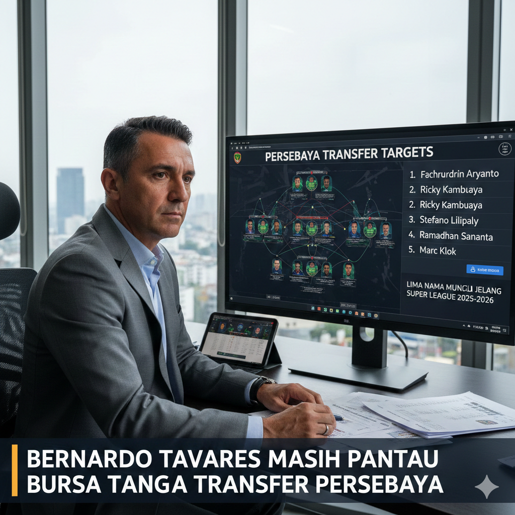 Bernardo Tavares Masih Pantau Bursa Transfer Persebaya, Lima Nama Muncul Jelang Penutupan Super League 2025-2026