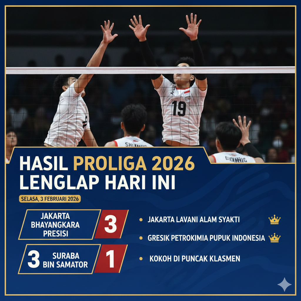 Hasil Proliga 2026 Lengkap Hari Ini