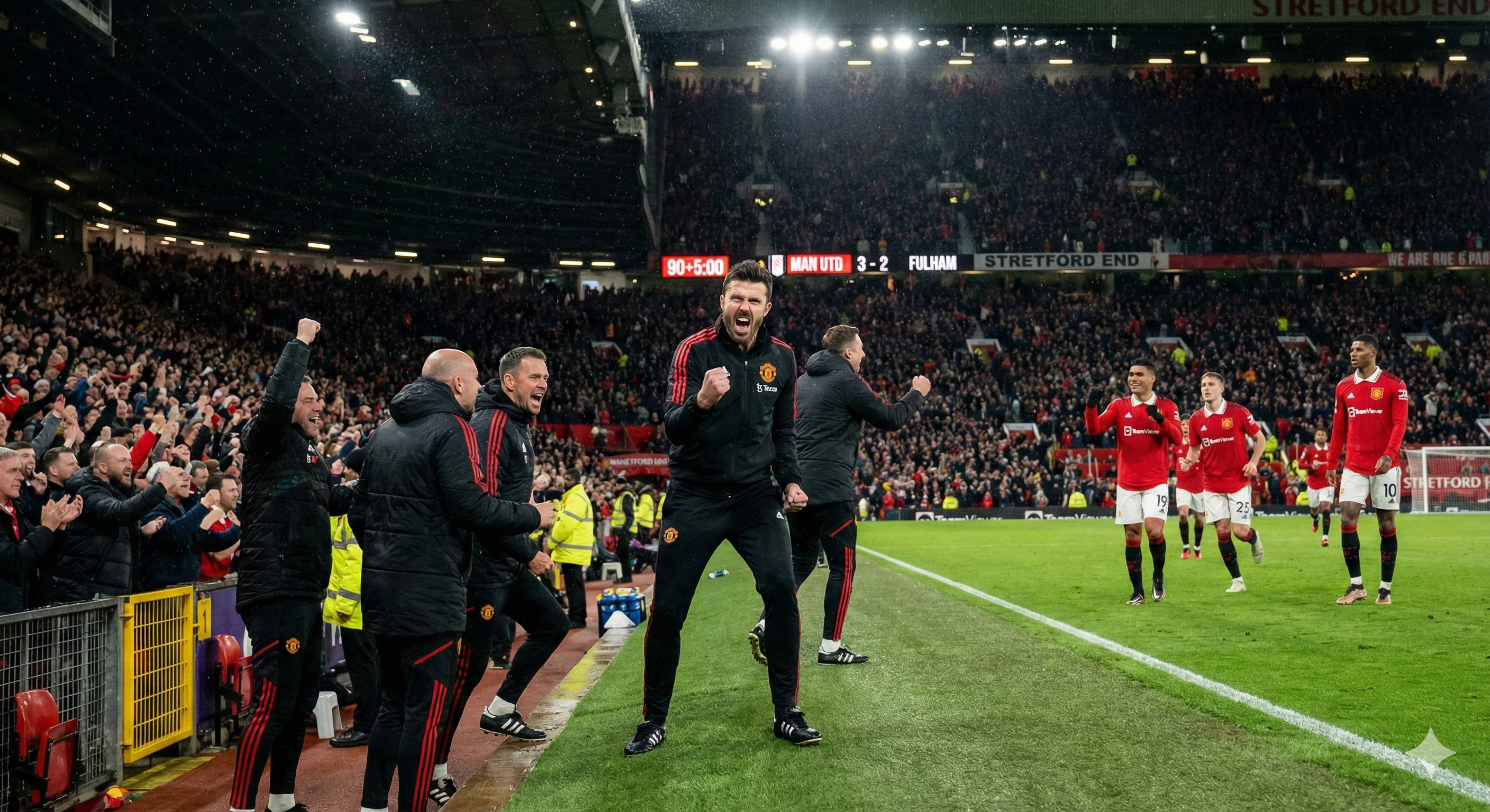 Michael Carrick bangkitkan DNA Fergie Time, Casemiro tampil gemilang, hingga rumor transfer Rafael Leao dan Marcus Rashford.