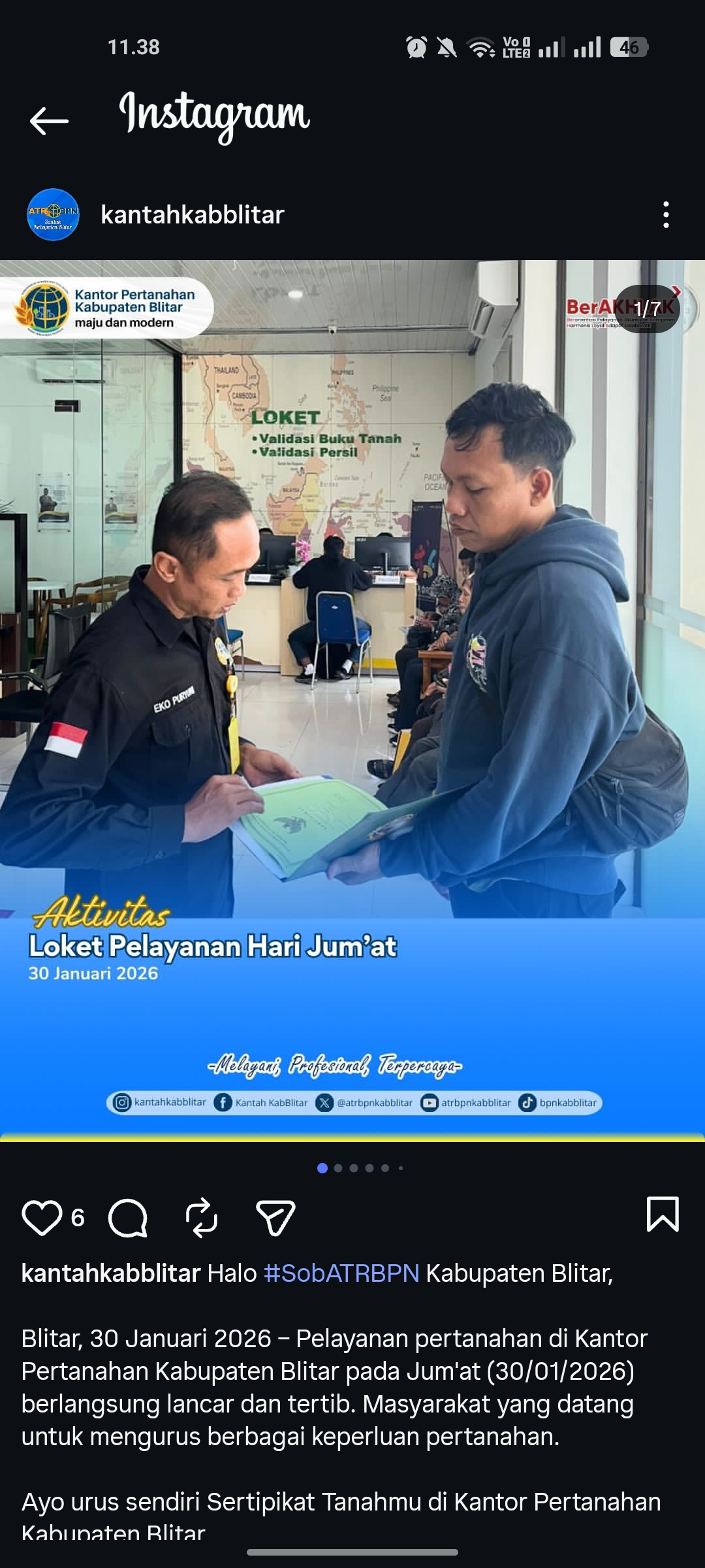Pelayanan Pertanahan Kabupaten Blitar Berjalan Lancar dan Tertib, Warga Diimbau Urus Sertipikat Sendiri