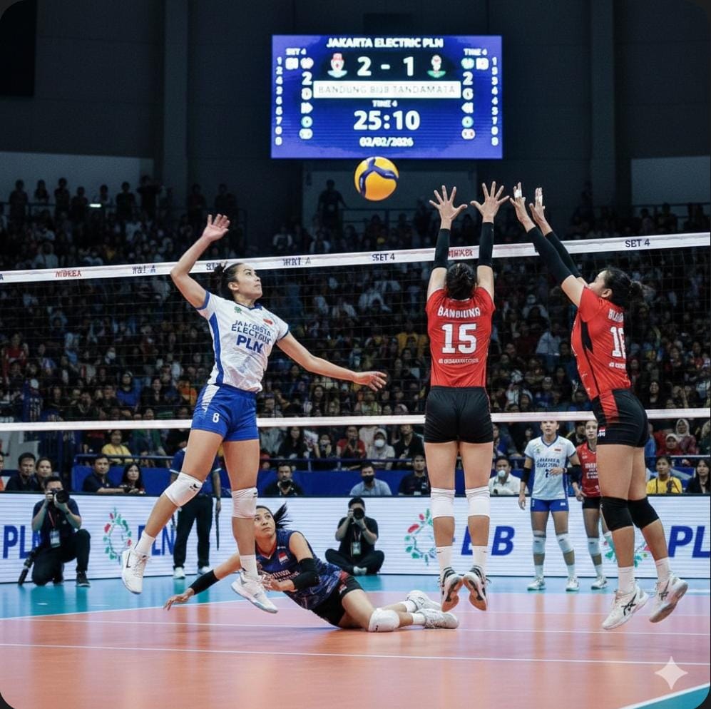 Jakarta Pertamina Enduro vs Jakarta Elektrik PLN jadi laga panas Proliga Putri 2026. Simak jadwal, klasemen, top skor, dan prediksi lengkapnya.