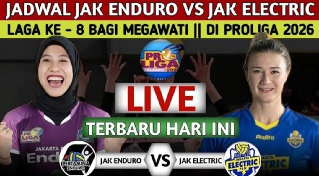 Pertamina Enduro vs Jakarta Elektrik PLN di Proliga 2026 diprediksi sengit. Simak klasemen, top skor, dan head to head kedua tim.