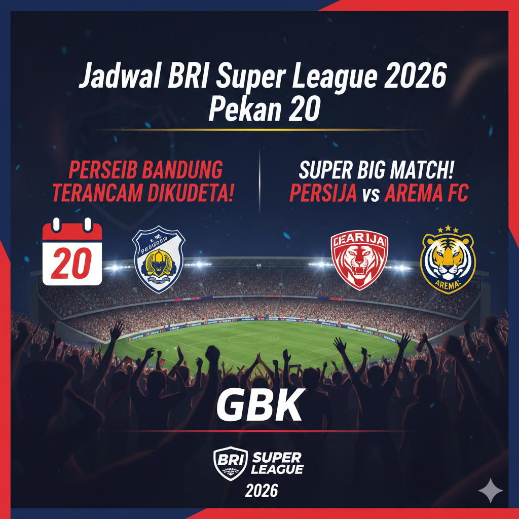 Jadwal BRI Super League 2026 Pekan 20