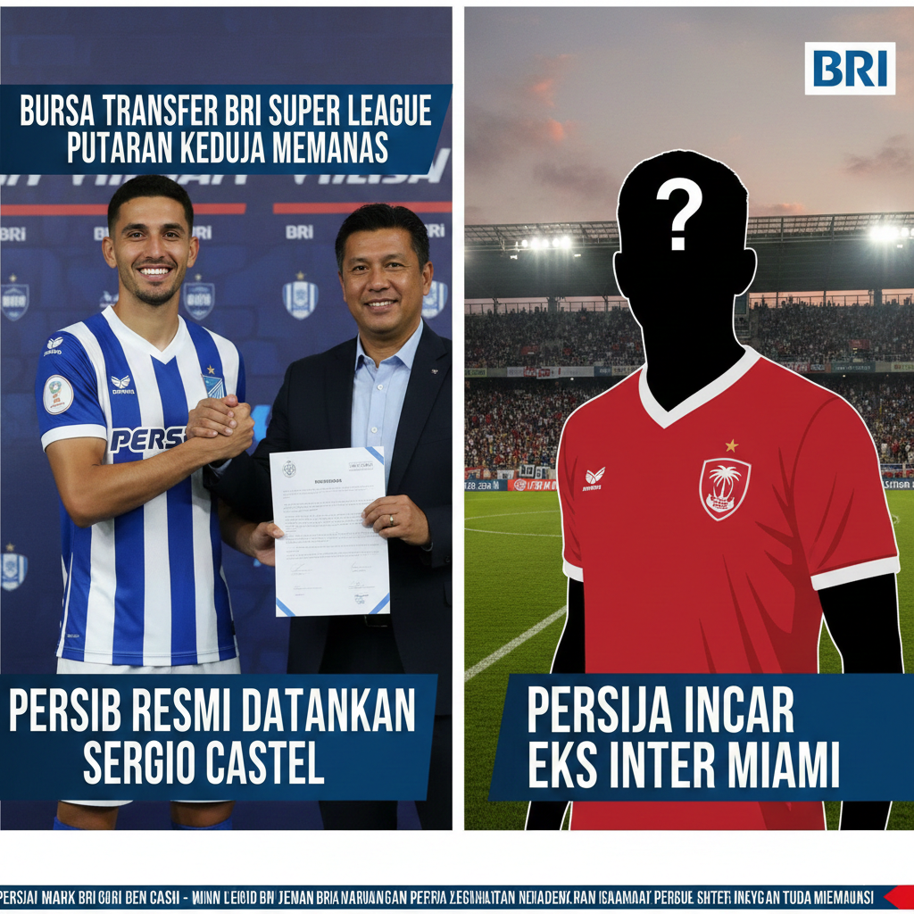 Bursa Transfer BRI Super League Putaran Kedua Memanas: Persib Resmi Datangkan Sergio Castel, Persija Incar Eks Inter Miami