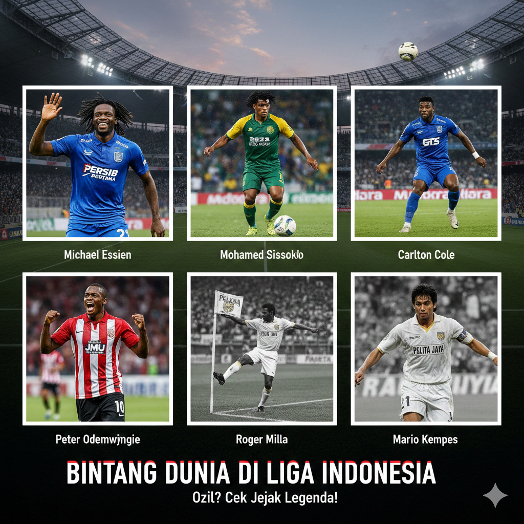 Sebelum Ozil, banyak mega bintang Eropa seperti Essien hingga Kempes pernah bermain di Indonesia.