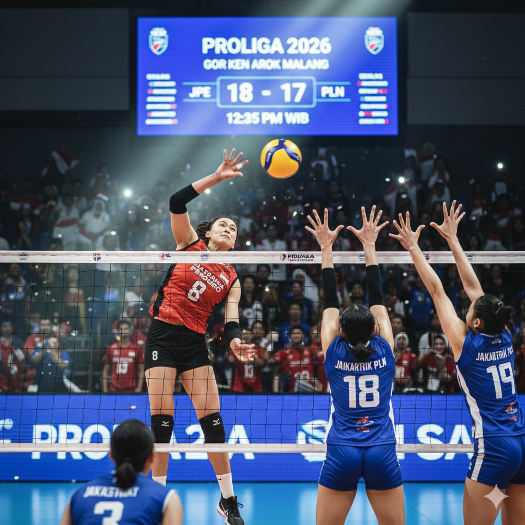Cek Jadwal Proliga 2026 seri Malang! Jam tayang Megawati Hangestri berubah. Pertamina Enduro vs Elektrik PLN main hari ini pukul 12.30 WIB