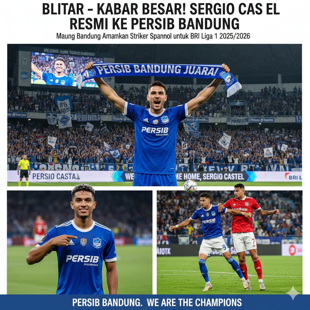 Sergio Castel Resmi ke Persib Bandung, Bomber Spanyol Datang, Satu Pemain Asing Terancam Angkat Kaki