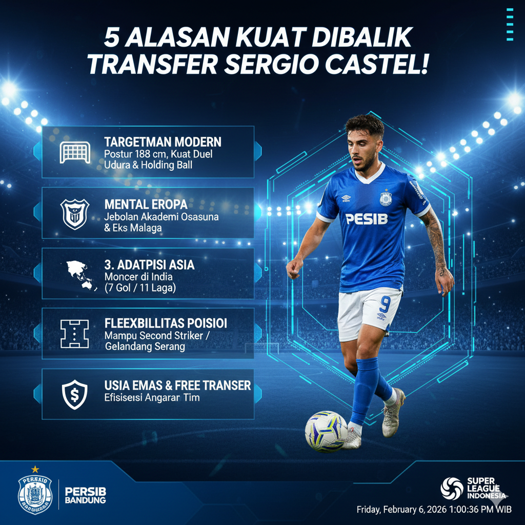 Terungkap alasan Persib Bandung rekrut Sergio Castel! Dari jebolan Osasuna hingga pengalaman di Asia, simak mengapa striker Spanyol ini jadi kunci Bojan Hodak.
