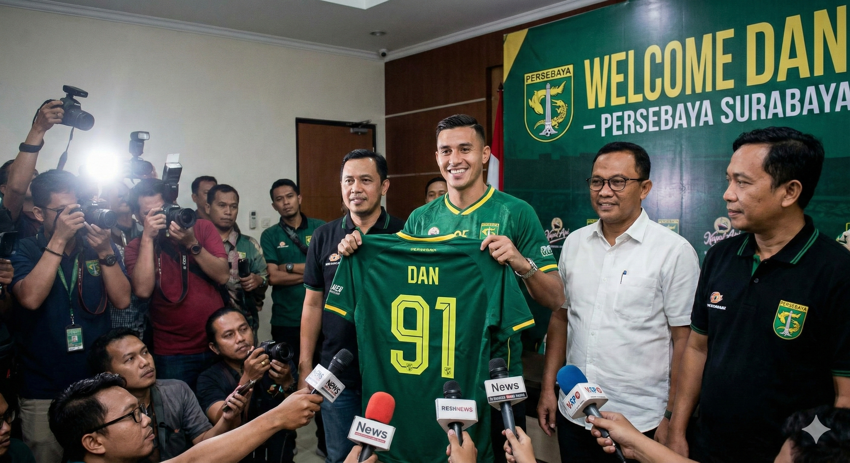 Resmi diperkenalkan! Striker baru Persebaya, Dan, pilih nomor punggung 91 sebagai angka keberuntungan. Mengaku siap hadapi cuaca panas