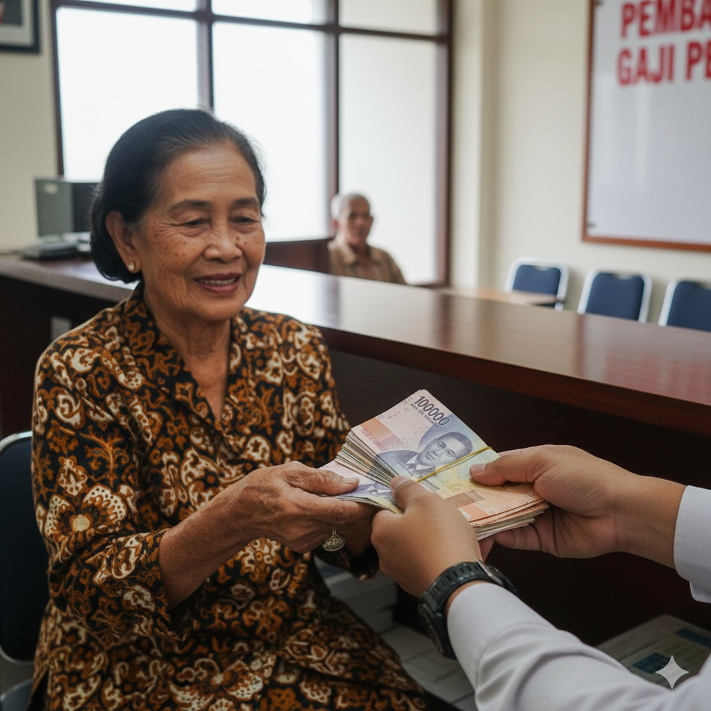 Isu rapel gaji pensiunan 2026 viral. PT TASPEN Kediri menegaskan belum ada keputusan pemerintah soal kenaikan pensiun dan rapelan