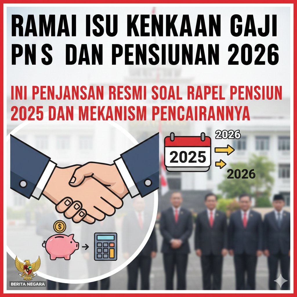 Ramai Isu Kenaikan Gaji PNS dan Pensiunan 2026, Ini Penjelasan Resmi Soal Rapel Pensiun 2025 dan Mekanisme Pencairannya